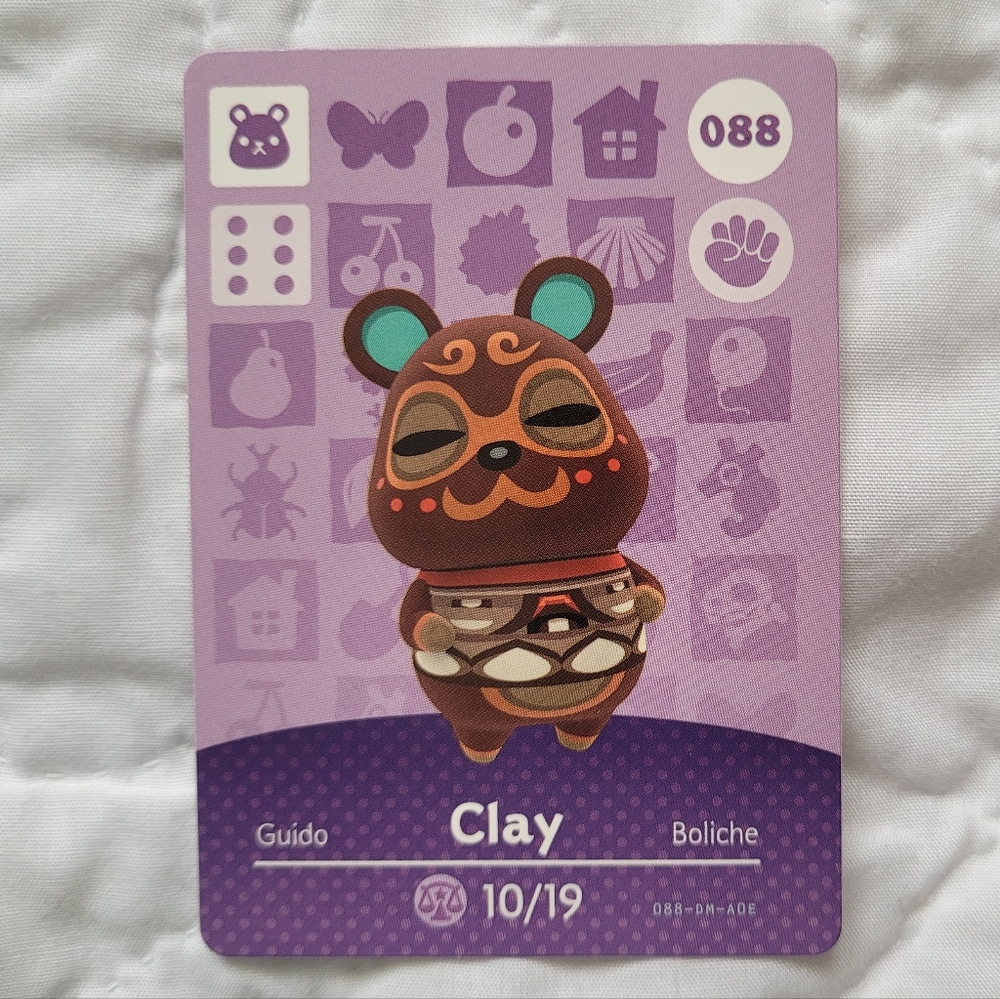 2/$15 🌼 #088 Clay Animal Crossing Amiibo Card